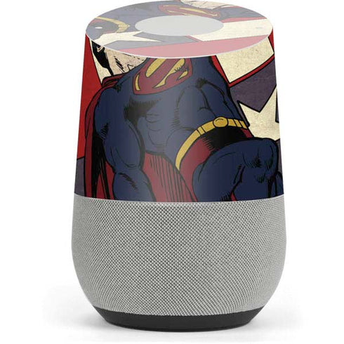DC Comics Superman Vintage Pose American Flag Google Home Skin